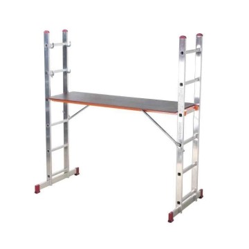 Помост алюминиевый KRAUSE Corda, 2 секции, 6 ступ., 2,7-4,5 м (082015)