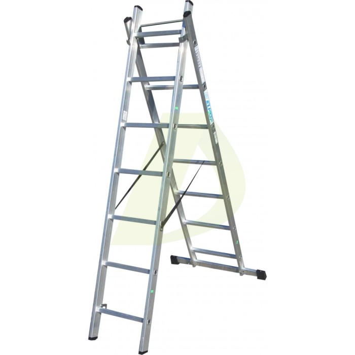 Драбина двостороння алюмінієва ELKOP VHR Trend, 2 секції, 7 сход., 1,9-3,0 м (38248) Драбина двостороння алюмінієва ELKOP VHR Trend, 2 секції, 7 сход., 1,9-3,0 м (38248)