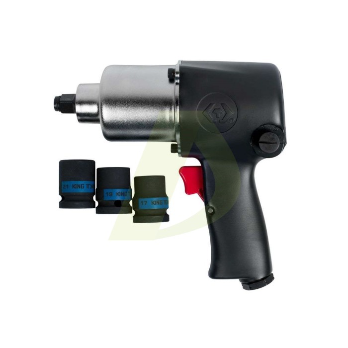 Пневматичний гайковерт KING TONY 1/2" 678 Hм, в комплекті 3 торцеві головки (P33421-040B) Пневматичний гайковерт KING TONY 1/2" 678 Hм, в комплекті 3 торцеві головки (P33421-040B)
