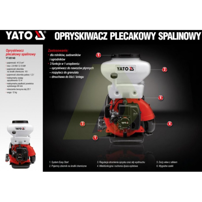 Опрыскиватель бензиновый YATO YT-85140 Опрыскиватель бензиновый YATO YT-85140