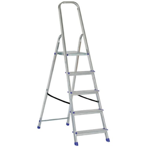 Стремянка односторонняя алюминиевая ELKOP ALW 405, 1 секция, 5 ступ., 1,7 м (38197)
