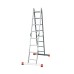 Лестница-трансформер шарнирная, алюминиевая KRAUSE MultiMatic, 2 секции - 5 ступ., 2 секции - 4 ступ., 1,5-6,2 м, без платформи (120700)