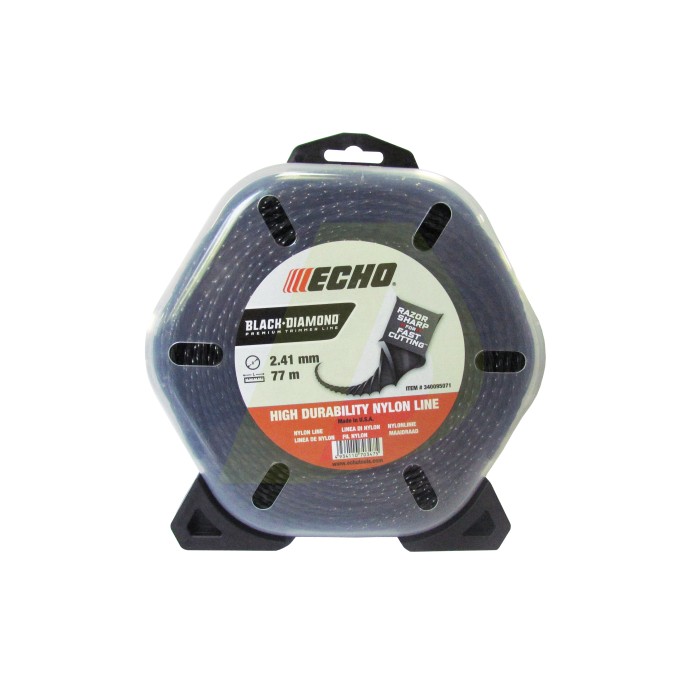 Жилка (тримерний корд) ECHO 2,4мм х 77м Black Diamond (340095071) Жилка (тримерний корд) ECHO 2,4мм х 77м Black Diamond (340095071)