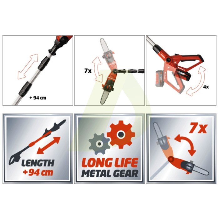 Аккумуляторный высоторез EINHELL GE-LC 18 Li T Solo (3410810) без аккумулятора Аккумуляторный высоторез EINHELL GE-LC 18 Li T Solo (3410810) без аккумулятора