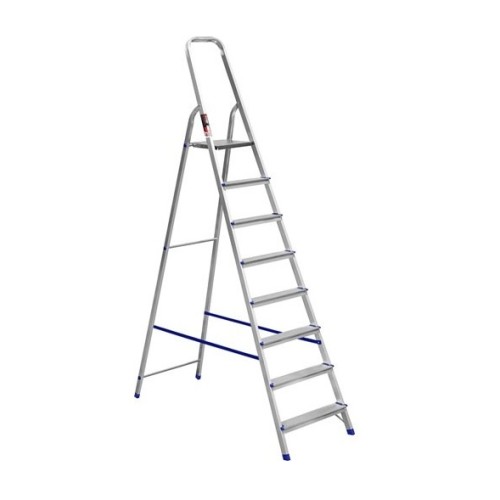 Стремянка односторонняя алюминиевая STARK SALW508, 1 секция, 8 ступ., 1,6 м (525180105)