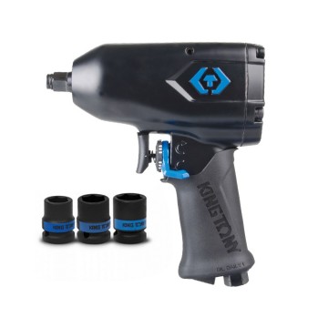 Пневматичний гайковерт KING TONY 1/2" 881 Hм, в комплекті 3 торцеві головки (P33431-065B)