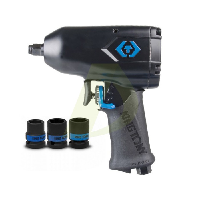 Пневматичний гайковерт KING TONY 1/2" 881 Hм, в комплекті 3 торцеві головки (P33431-065B) Пневматичний гайковерт KING TONY 1/2" 881 Hм, в комплекті 3 торцеві головки (P33431-065B)