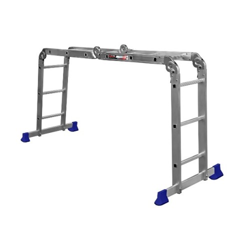 Лестница-трансформер алюминиевая STARK SAT, 4 секции. 3 ступ., 0,9-3,5 м (525430101)