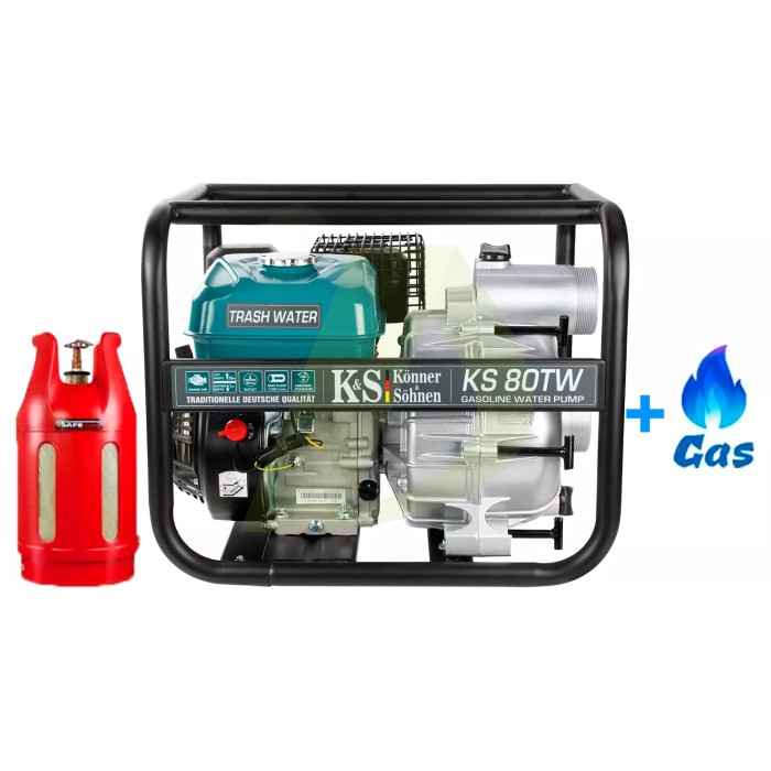 Бензиновая мотопомпа KONNER & SOHNEN KS 80 TW LPG (911047) Бензиновая мотопомпа KONNER & SOHNEN KS 80 TW LPG (911047)