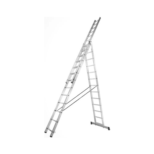 Лестница двусторонняя алюминиевая STARK SVHR, 3 секции, 9 ступ., 2,5-5,8 м (525380504)