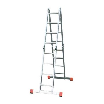 Лестница-трансформер шарнирная, алюминиевая KRAUSE MultiMatic, 4 секции, 3 ступ., 0,9-3,5 м, без платформи (120632)