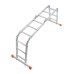Лестница-трансформер шарнирная, алюминиевая KRAUSE MultiMatic, 4 секции, 3 ступ., 0,9-3,5 м, без платформи (120632)