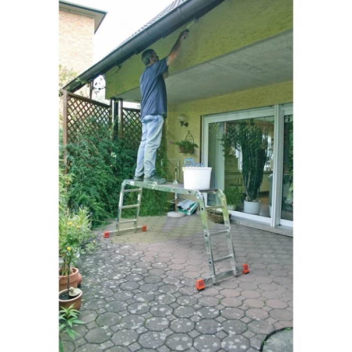 Лестница-трансформер шарнирная, алюминиевая KRAUSE MultiMatic, 4 секции, 3 ступ., 0,9-3,5 м, без платформи (120632) Лестница-трансформер шарнирная, алюминиевая KRAUSE MultiMatic, 4 секции, 3 ступ., 0,9-3,5 м, без платформи (120632)