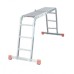 Лестница-трансформер шарнирная, алюминиевая KRAUSE MultiMatic, 4 секции, 3 ступ., 0,9-3,5 м, без платформи (120632)