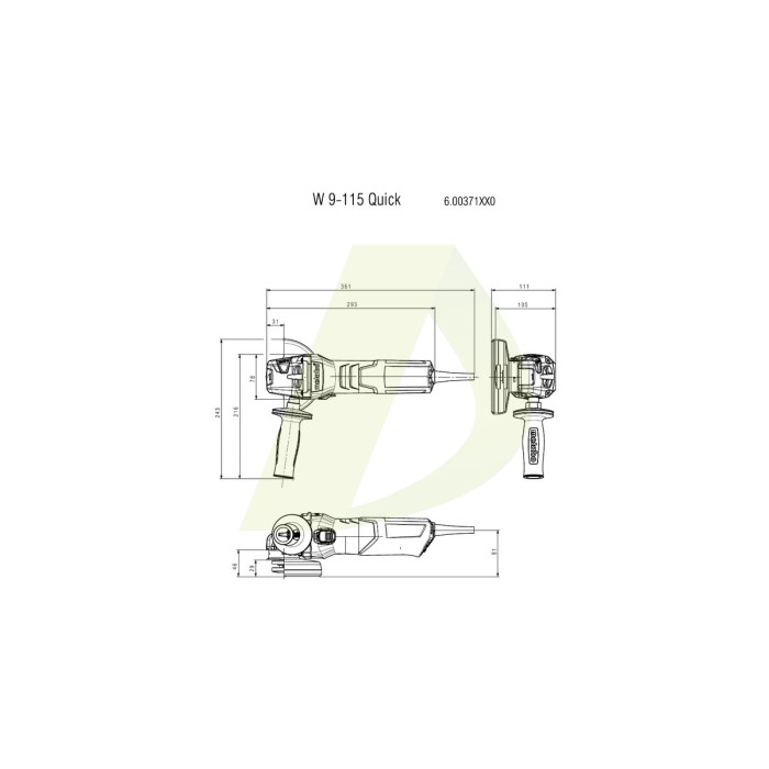 WEV 10-125 Quick Угловая шлифмашина WEV 10-125 Quick Угловая шлифмашина