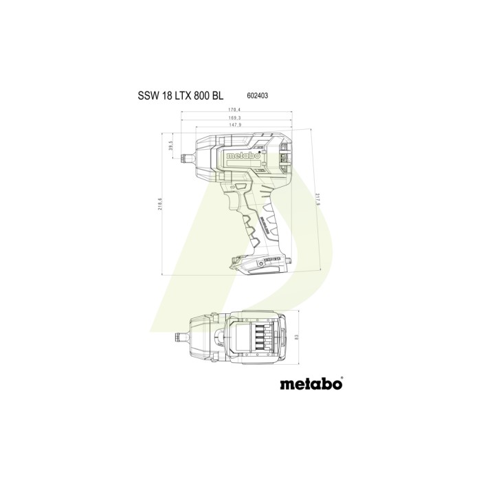 SSW 18 LTX 1450 BL Акумуляторний ударний гайковерт SSW 18 LTX 1450 BL Акумуляторний ударний гайковерт