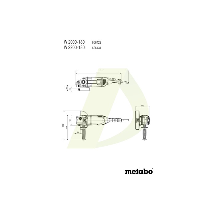 W 2200-230 Угловая шлифмашина W 2200-230 Угловая шлифмашина