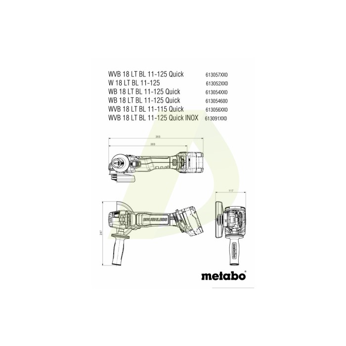 W 18 LT BL 11-125 Аккумуляторная угловая шлифмашина W 18 LT BL 11-125 Аккумуляторная угловая шлифмашина