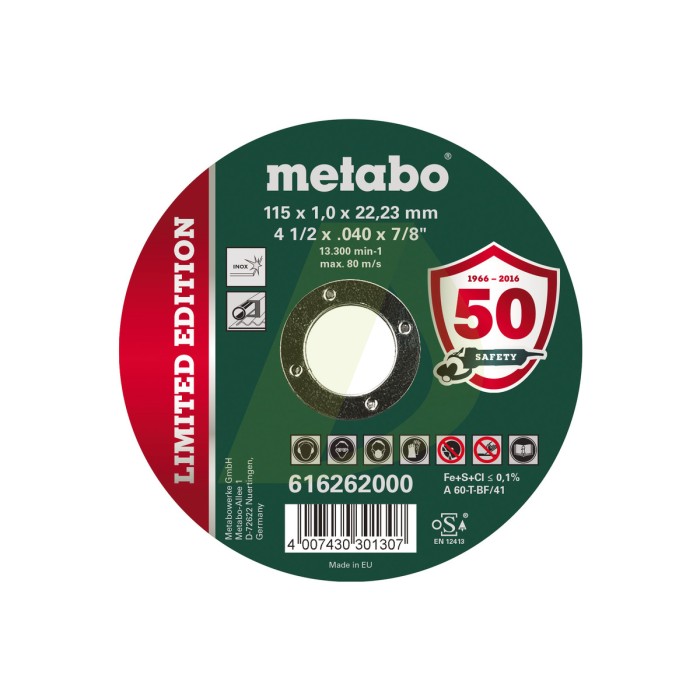 Ограниченная партия 115 x 1,0 x 22,23 Inox, TF 41 (616262000) Ограниченная партия 115 x 1,0 x 22,23 Inox, TF 41 (616262000)