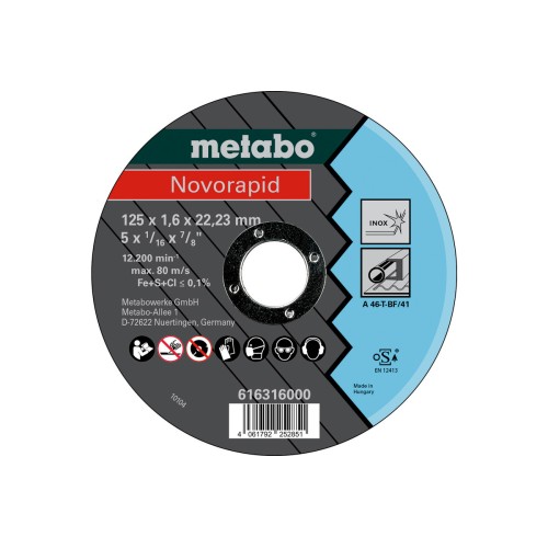 Novorapid 125 x 1,6 x 22,23 Inox, TF 41 (616316000)