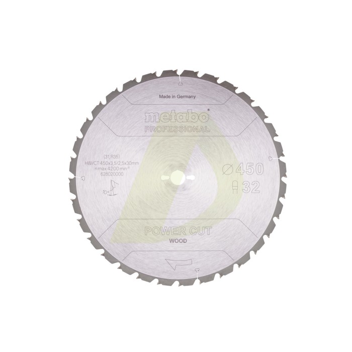 Пильное полотно "Power Cut Wood - Professional", 450x30, Z32 TZ 10° (628020000) Пильное полотно "Power Cut Wood - Professional", 450x30, Z32 TZ 10° (628020000)