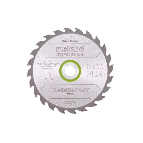 Пилкове полотно «cordless cut wood - professional», 160x20 (16), Z24 WZ 22° (628030000)
