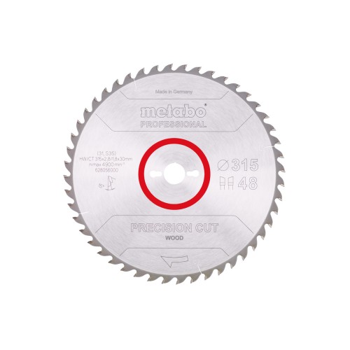 Пыльцевое полотно "precision cut wood - professional", 315x30, Z48 WZ 15° (628056000)