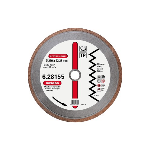 Алм. ИД, 230x1,7x22,23 мм, "professional", "TP", керамическая плитка (628155000)