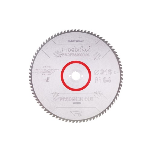 Пилкове полотно "precision cut wood - professional", 315x30, Z84 WZ 5° neg. (628225000)
