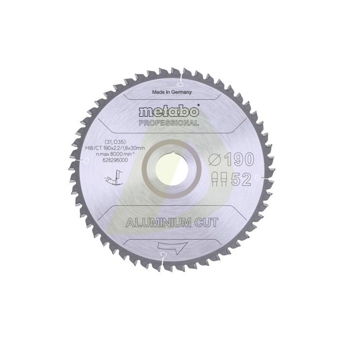 Пилкове полотно «aluminium cut - professional», 190x30 Z52 FZ/TZ 5°neg (628296000) Пилкове полотно «aluminium cut - professional», 190x30 Z52 FZ/TZ 5°neg (628296000)