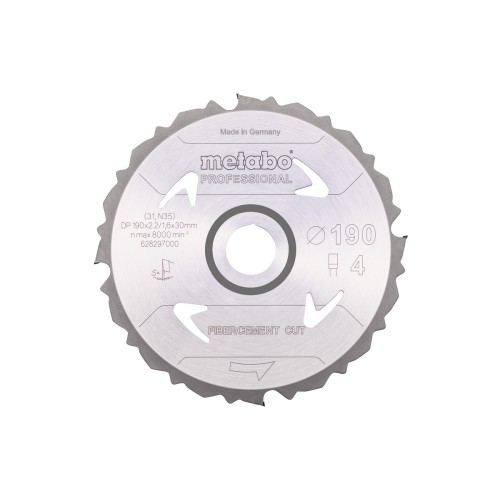 Пилкове полотно «fibercement cut — professional», 190x30 Z4 PCD FZ 5° (628297000)