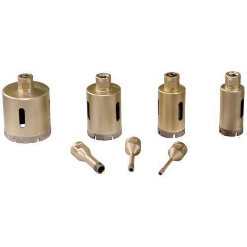 Набір алмазних свердлильних коронок для керамічної плитки «Dry», 7 предметів, M 14 (628317000)