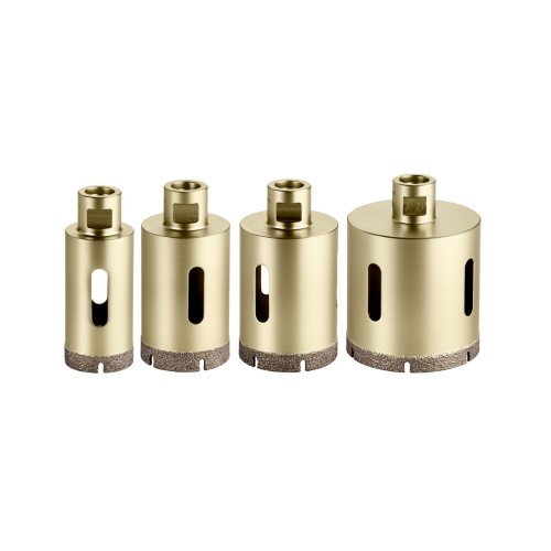 Набор сверлильных алмазных коронок для керамической плитки «Dry», 4 предмета, M 14 (628319000)