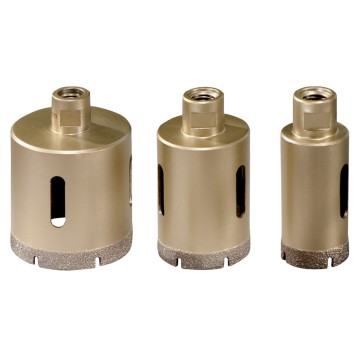 Набор сверлильных алмазных коронок для керамической плитки «Dry», 3 предмета, M 14 (628322000)