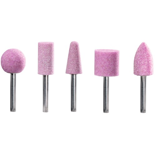 Комплект шлифовальных штифтов, электрокорунд высочайшего качества, хвостовик 6 мм, из 5 предметов (628335000)
