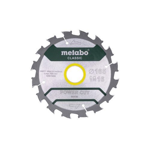 Пильное полотно "Power Cut Wood - Classic", 165x30, Z16 WZ 5° /B (628416000)
