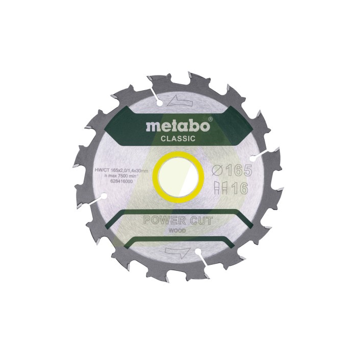 Пильное полотно "Power Cut Wood - Classic", 165x30, Z16 WZ 5° /B (628416000) Пильное полотно "Power Cut Wood - Classic", 165x30, Z16 WZ 5° /B (628416000)