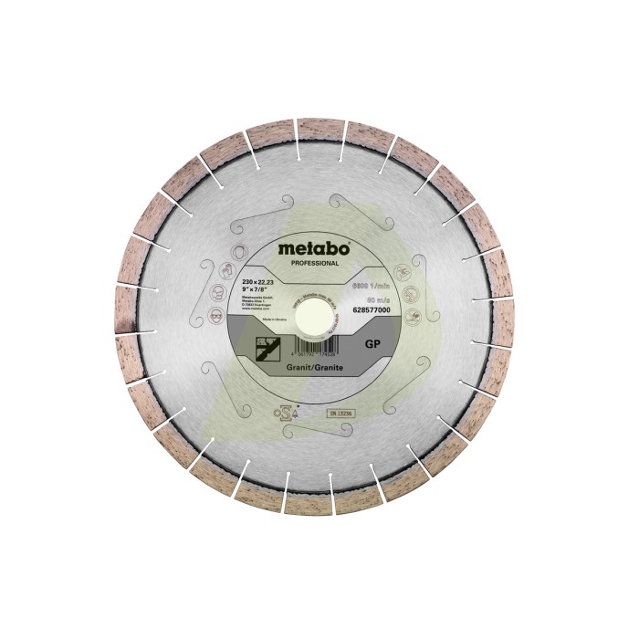 Алмазний відрізний круг 230x22,23мм, "GP", граніт "professional" (628577000) Алмазний відрізний круг 230x22,23мм, "GP", граніт "professional" (628577000)