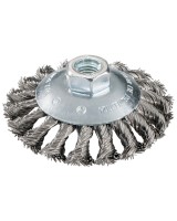 Круглая щетка 100x0,5x10 мм/M 14, сталь, плетеная, изогнутая. (623803000)
