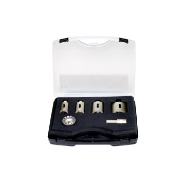 Набір алмазних свердлильних коронок для керамічної плитки «Dry», 6 предметів, M 14 (628320000)