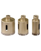 Набор сверлильных алмазных коронок для керамической плитки «Dry», 3 предмета, M 14 (628322000)