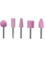 Комплект шліфувальних штифтів, електрокорунд найвищої якості, хвостовик 6 мм, з 5 предметів (628335000)