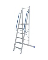 Стремянка-помост алюминиевая ELKOP TOR 706, 1 секция, 6 ступ., 2,4 м (36113)