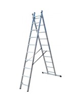 Драбина двостороння алюмінієва ELKOP VHR Trend, 2 секції, 10 сход., 2,7-4,5 м (36444)