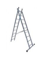 Лестница двусторонняя алюминиевая ELKOP VHR Trend, 2 секции, 9 ступ., 2,5-4 м (36454)