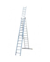 Драбина двостороння алюмінієва ELKOP VHR Profi, 3 секції, 14 сход., 3,8-9 м (37080)