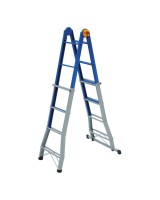 Драбина шарнірна металева ELKOP B 45 FS, 2 секції - 5 сход., 2 секції - 4 сход., 1,6-4,4 м (38179)