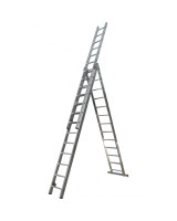 Драбина двостороння алюмінієва ELKOP VHR Profi, 3 секції, 13 сход., 3,5-8,2 м (38186)