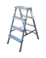 Лестница двусторонняя алюминиевая ELKOP DHR 404, 2 секции, 4 ступ., 0,8 м (38233)
