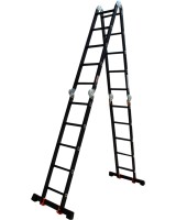 Лестница-трансформер алюминиевая GTM KMP405A, 4 секции, 5 ступ., 1,4-5,7 м (39138)